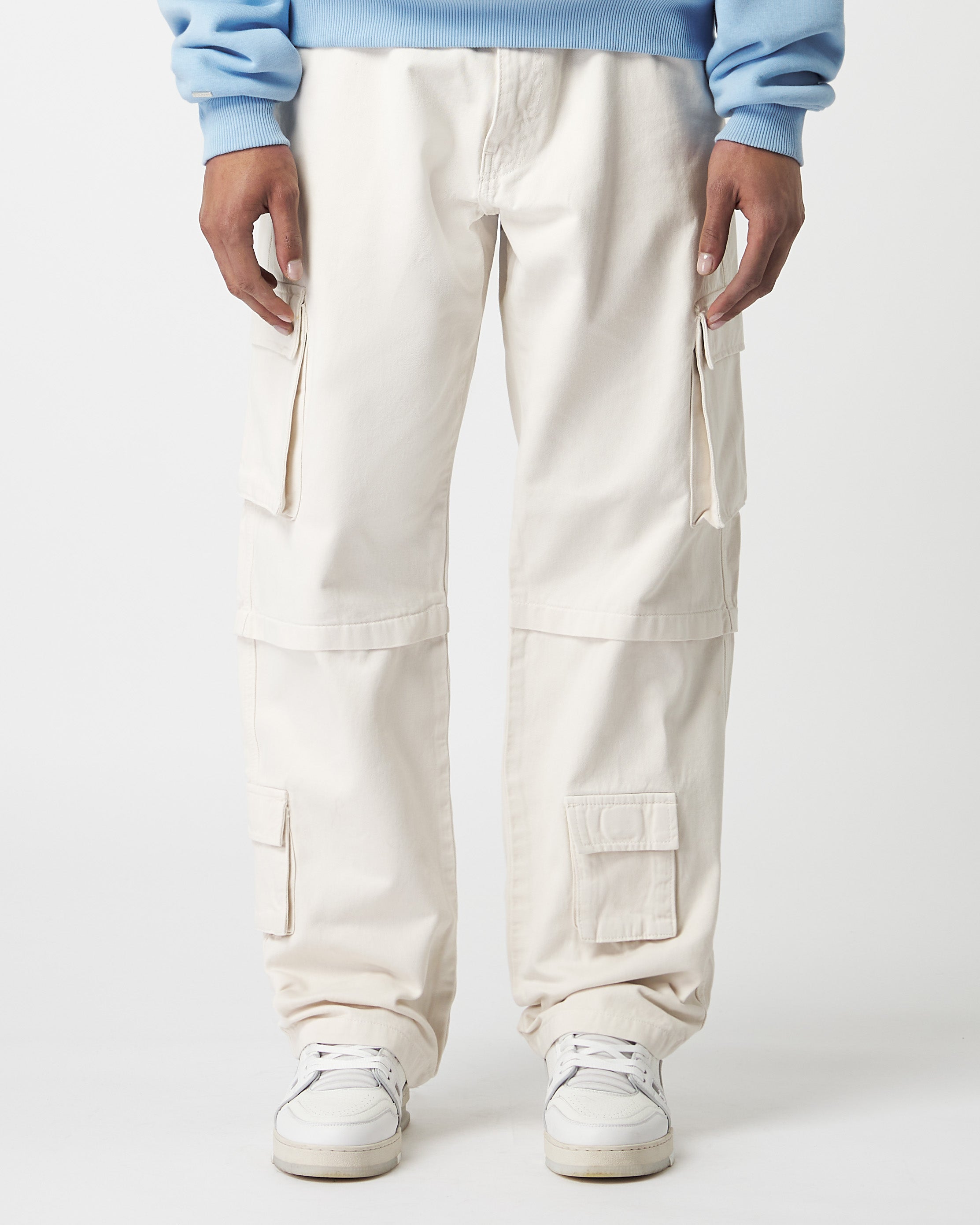 EIGHTYFIVE BAGGY PANTS - Cargo trousers - off white/off-white - Zalando
