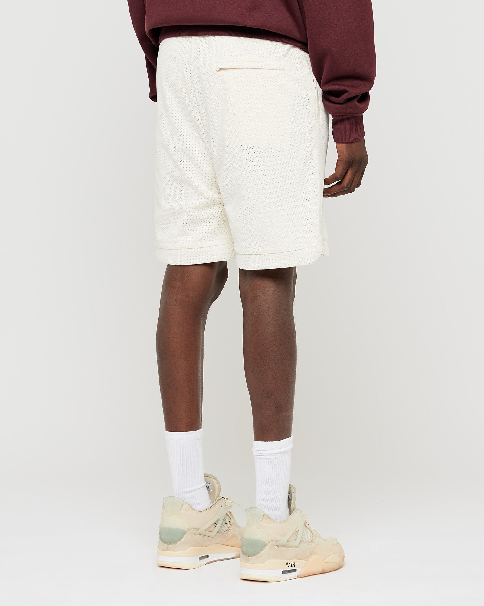 Too Fresh White- Double layer Mesh Shorts