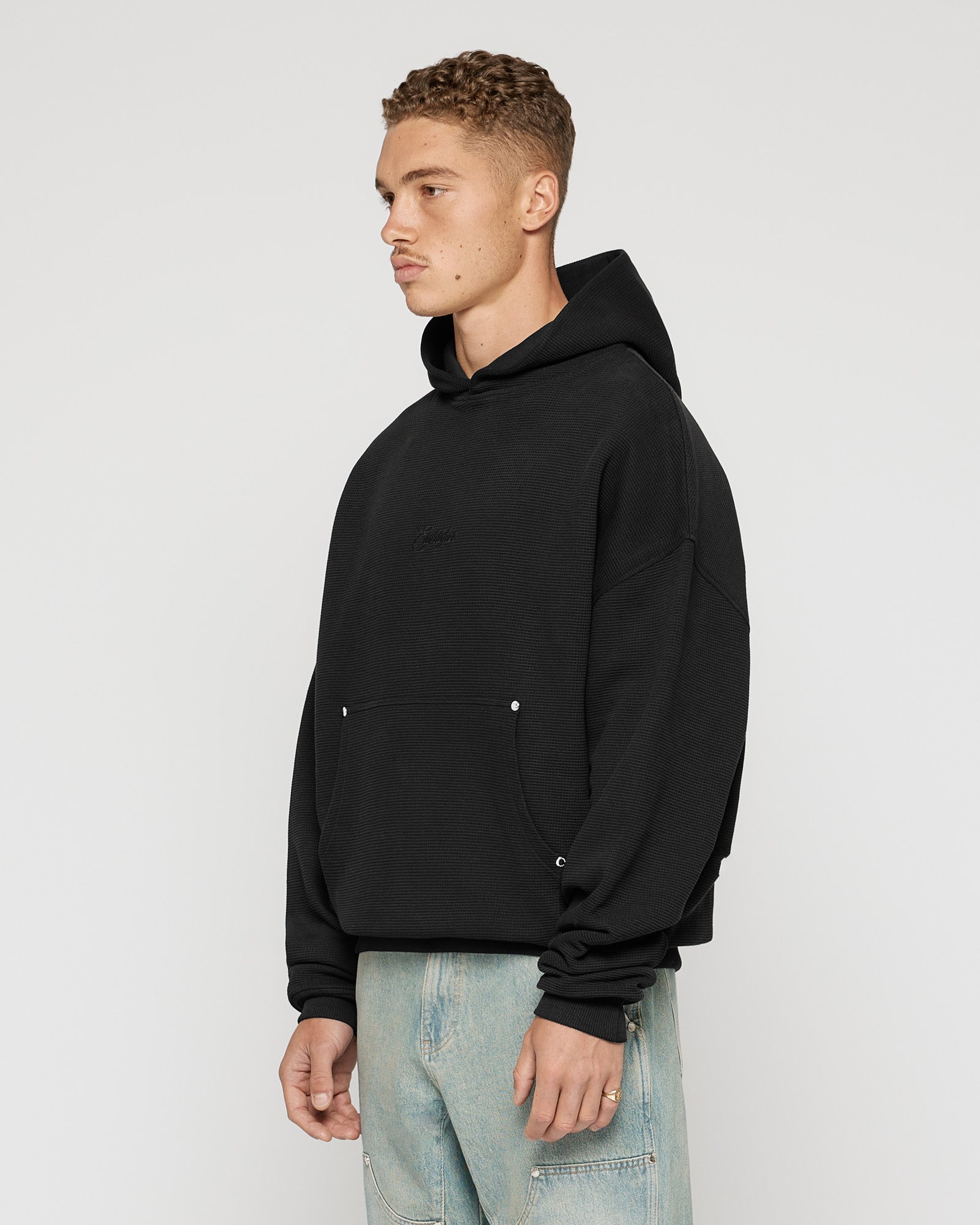 Double Layer Waffle Hoodie