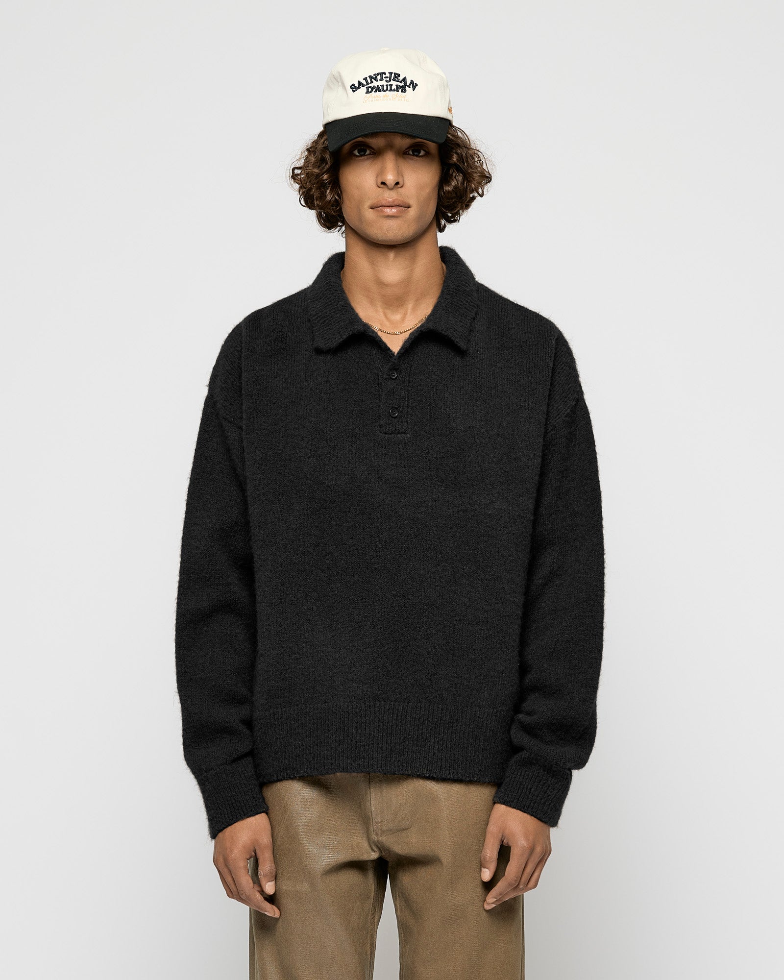 Knit polo sweater online