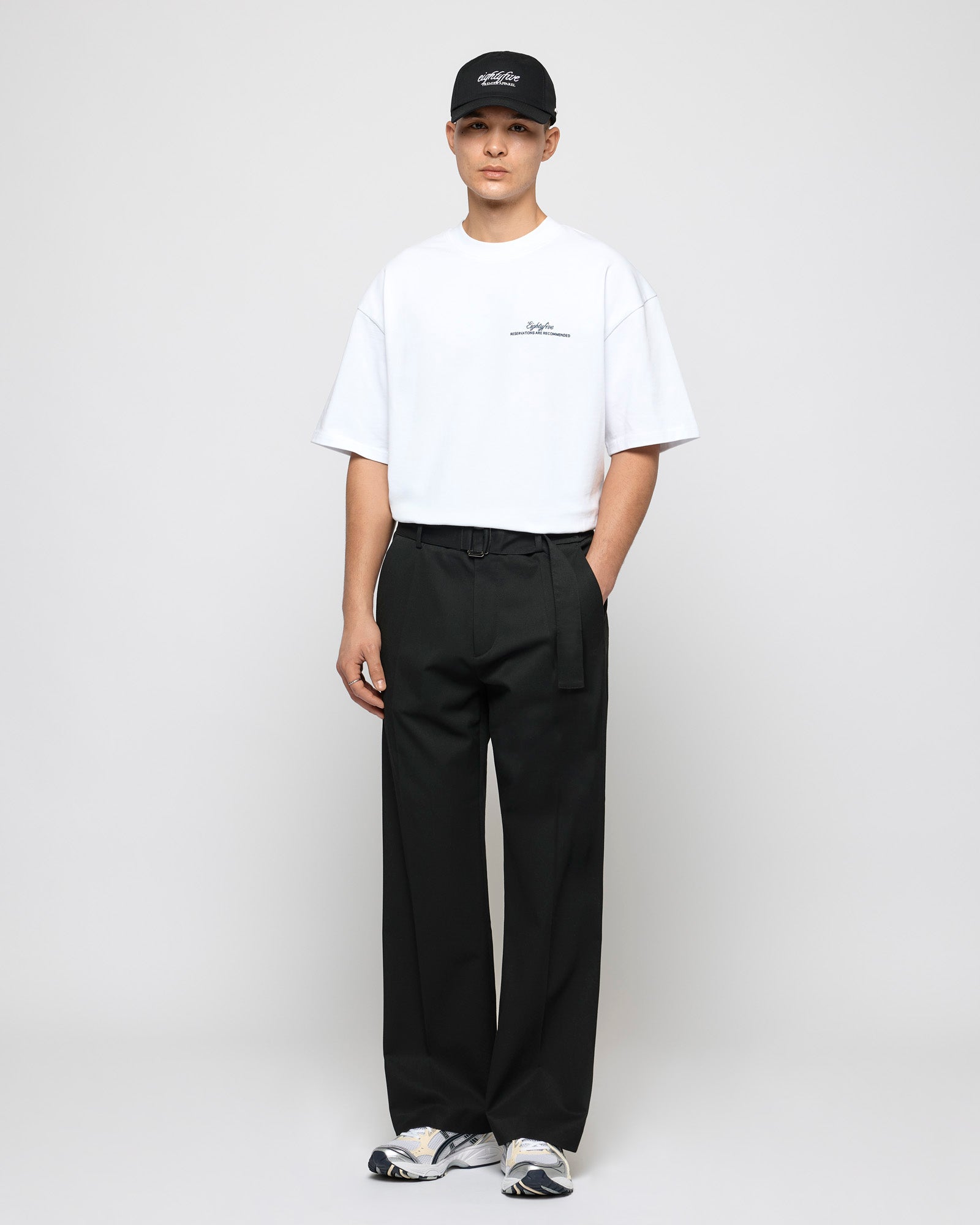 Belted Flared Tailored Pants