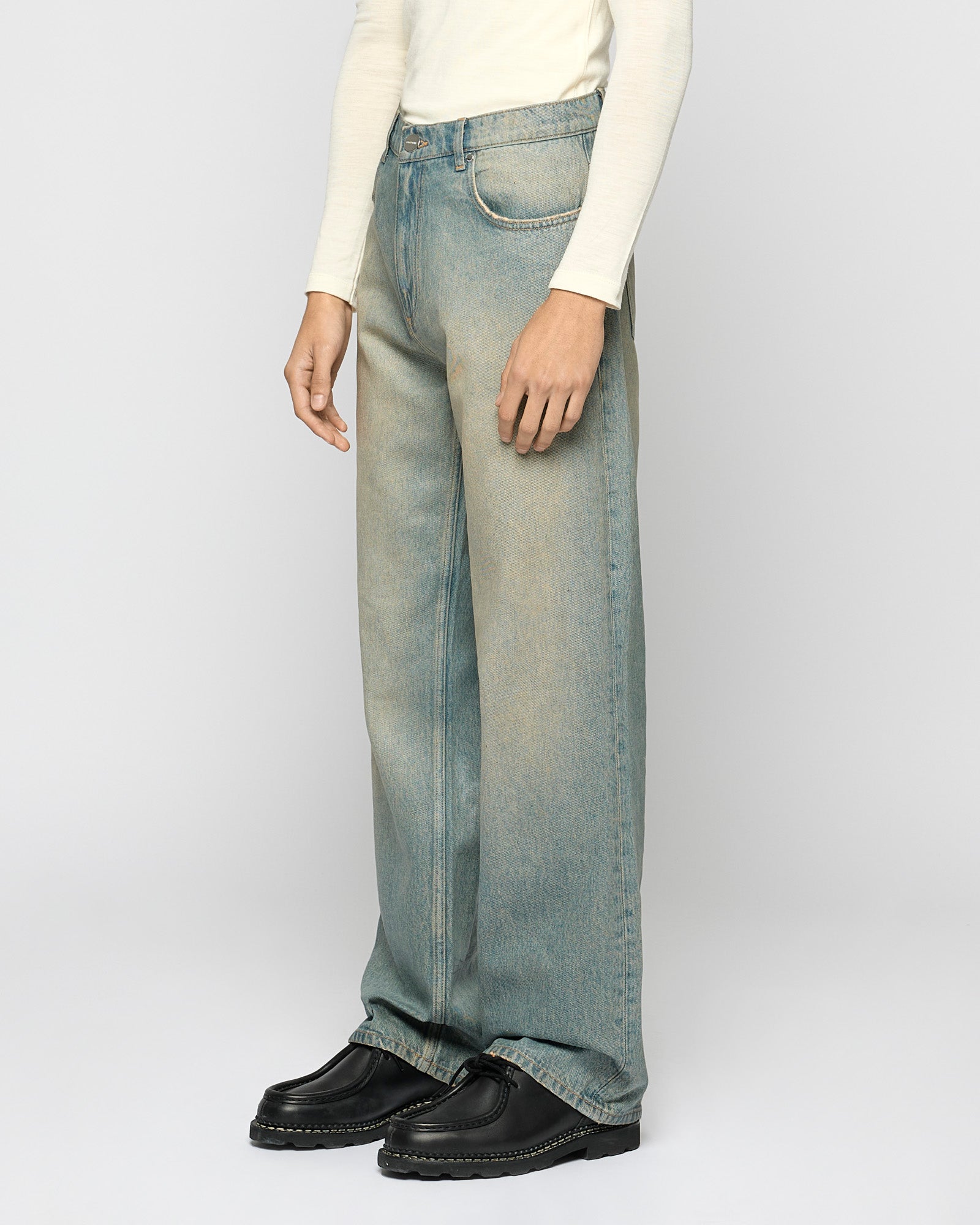 Coated Relaxed Denim