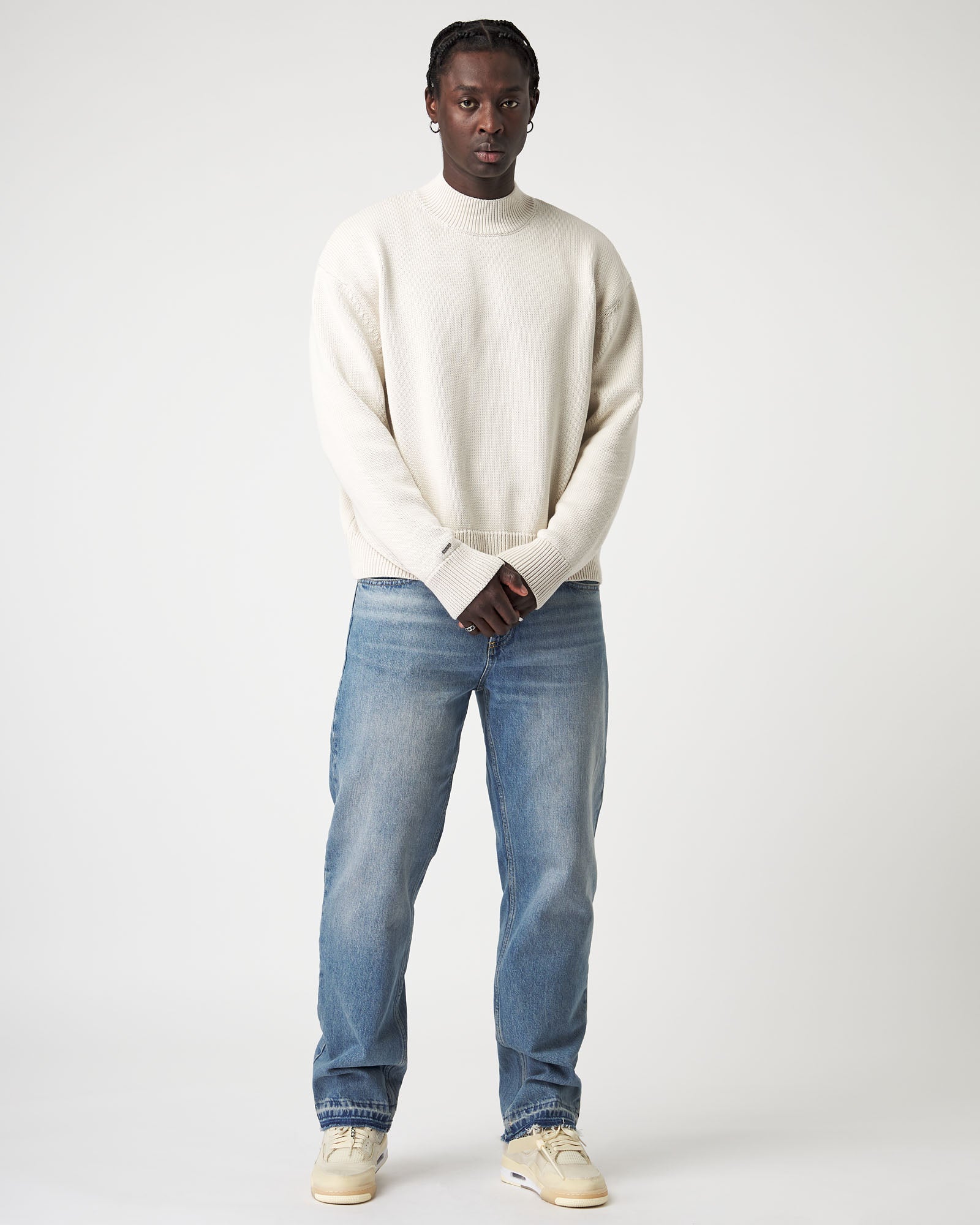 High Neck Knit Sweater – eightyfiveclo