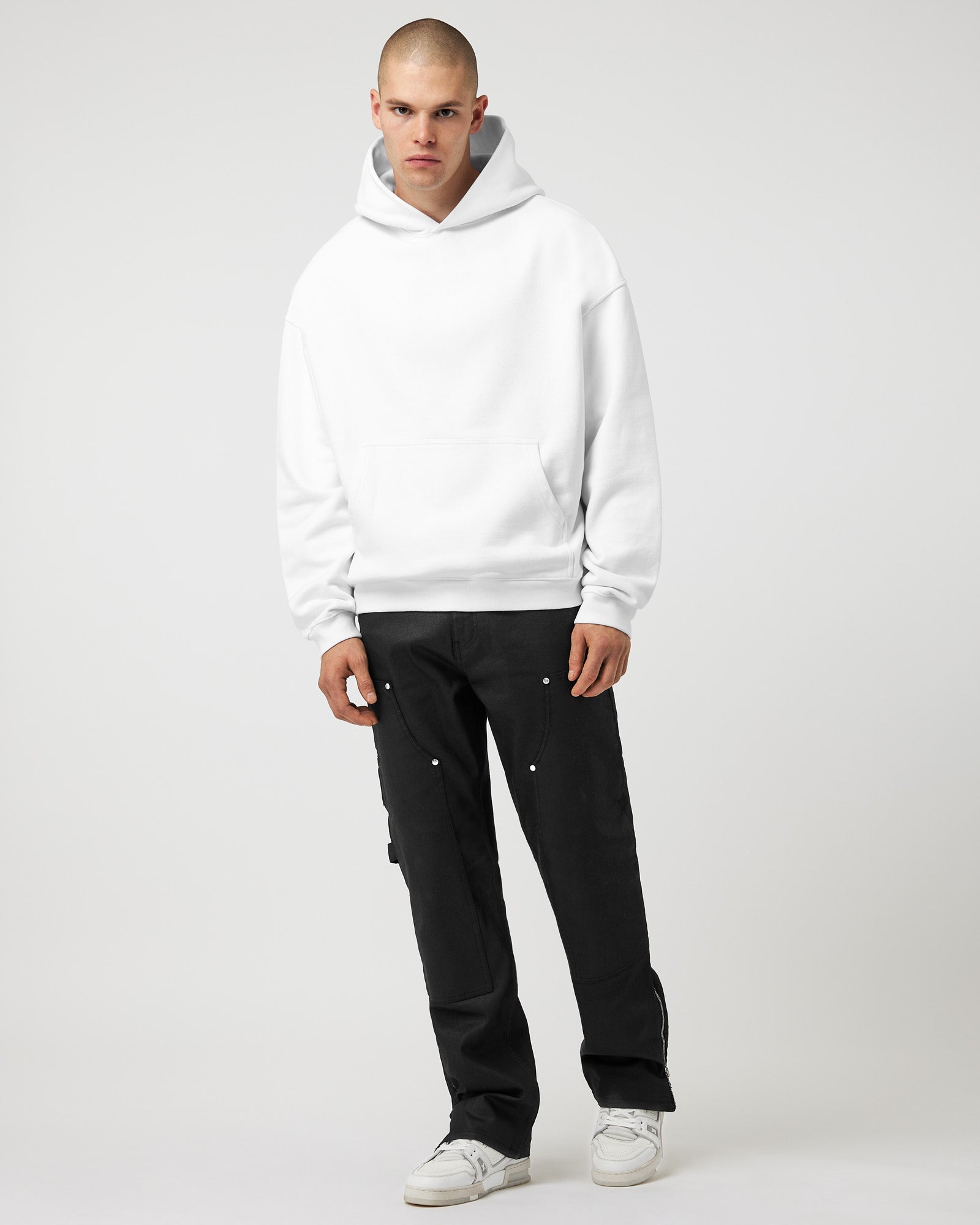 Black hoodie white hoodie on sale