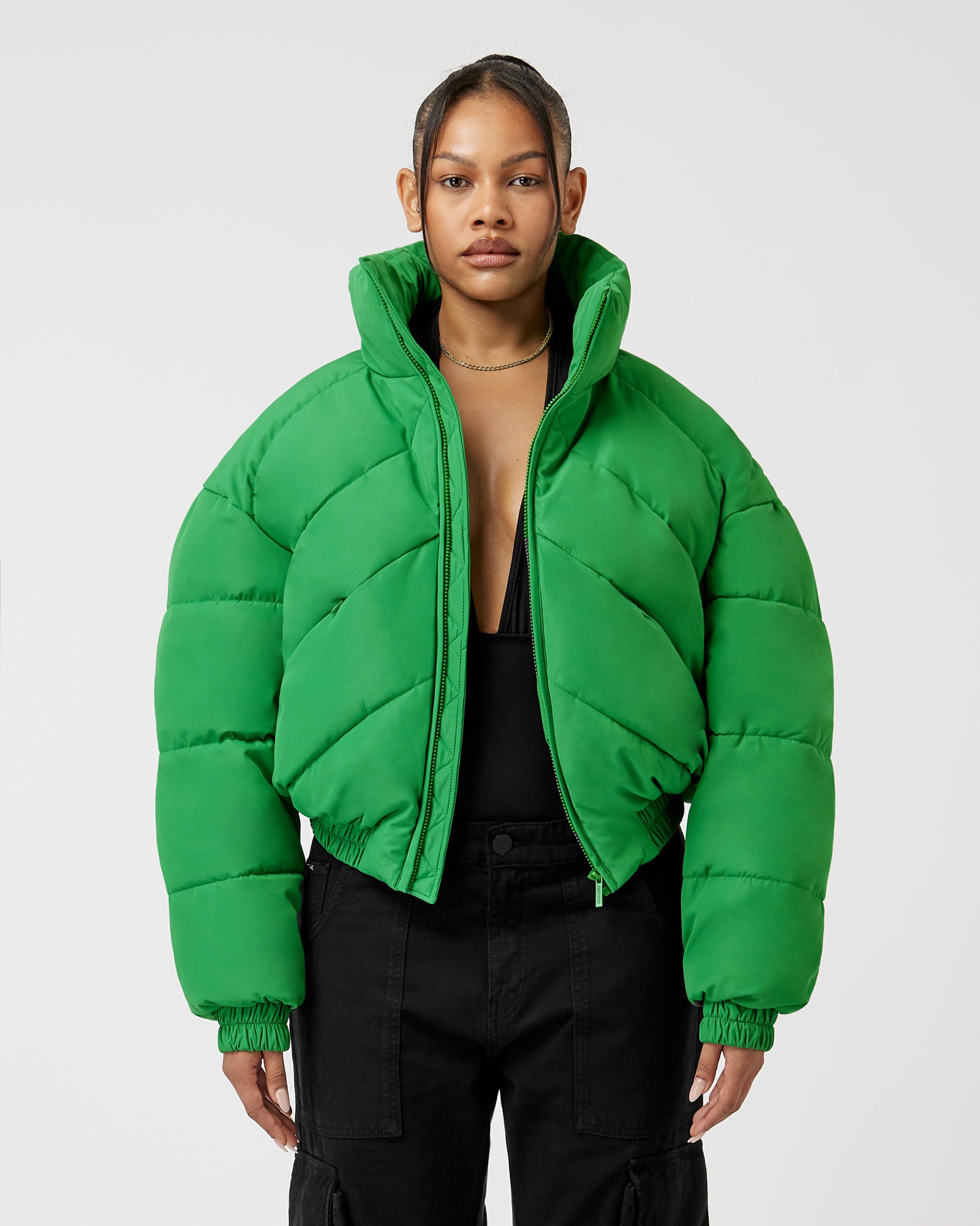 Cropped store padded jacket