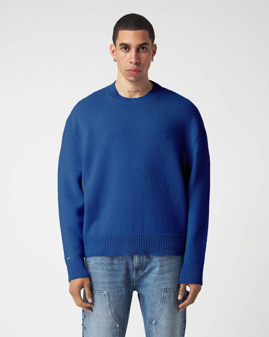 Royal Blue Knit Sweater – eightyfiveclo