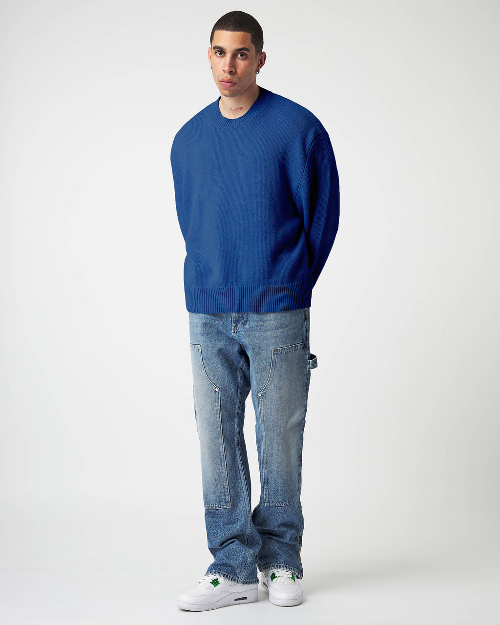 Royal Blue Knit Sweater – eightyfiveclo